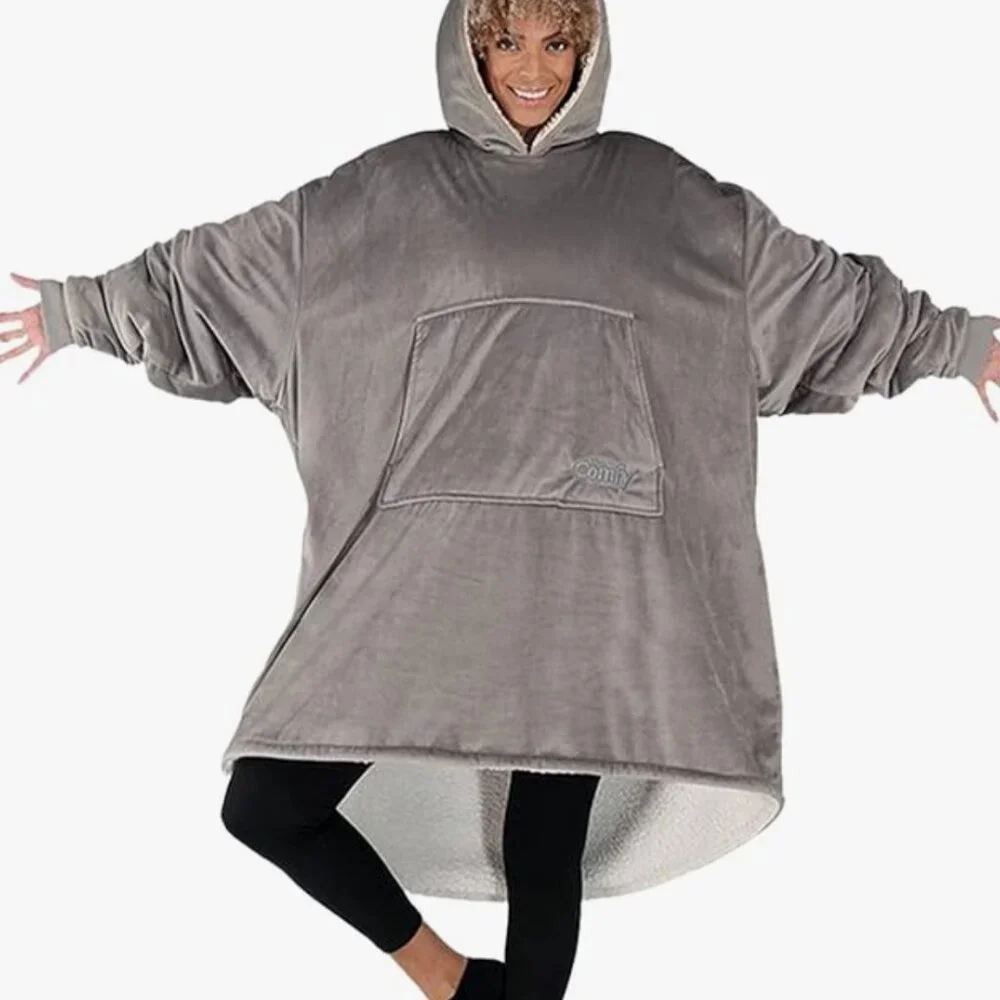 THE COMFY Original | Sherpa Lined Microfiber Fleece‎ Wearable Blanket,Oversized